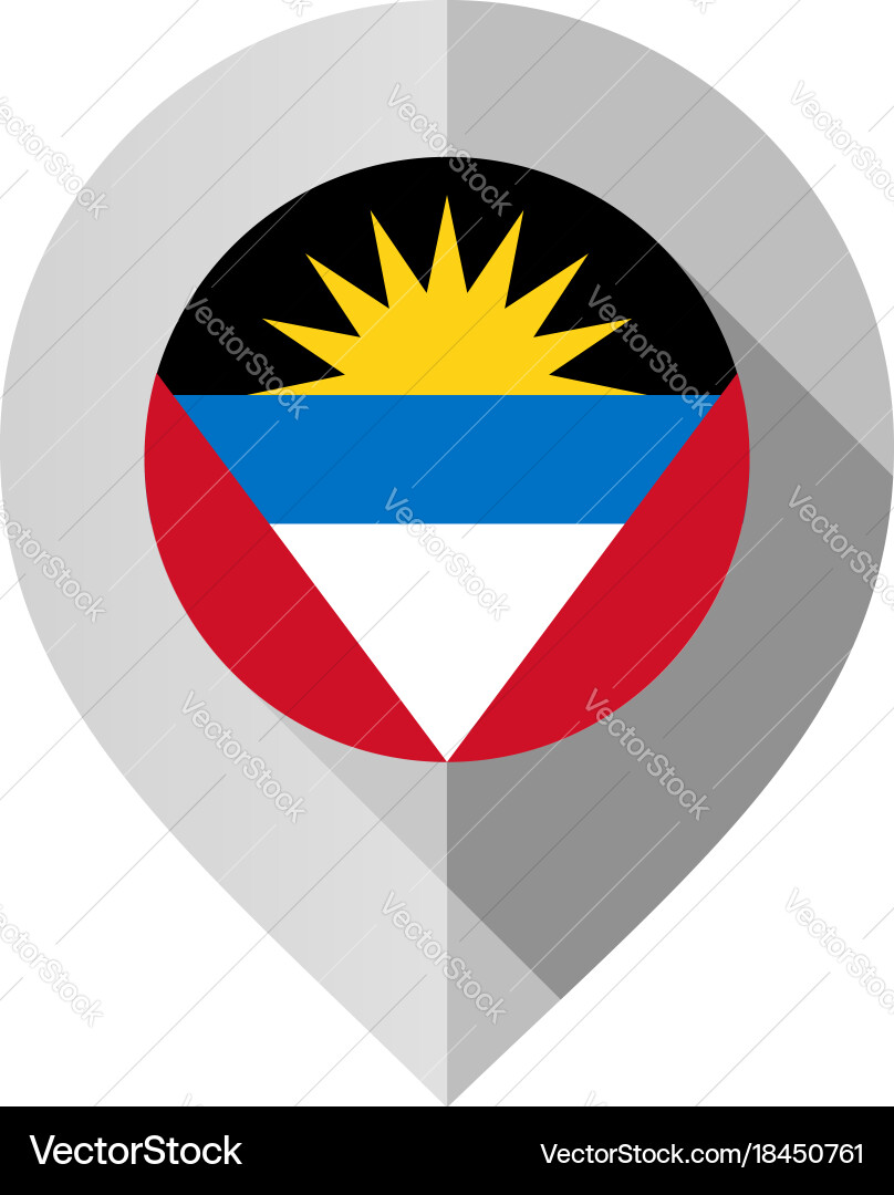Marker with flag for map vector image