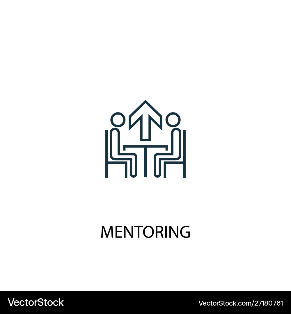 Mentoring concept line icon simple element vector image
