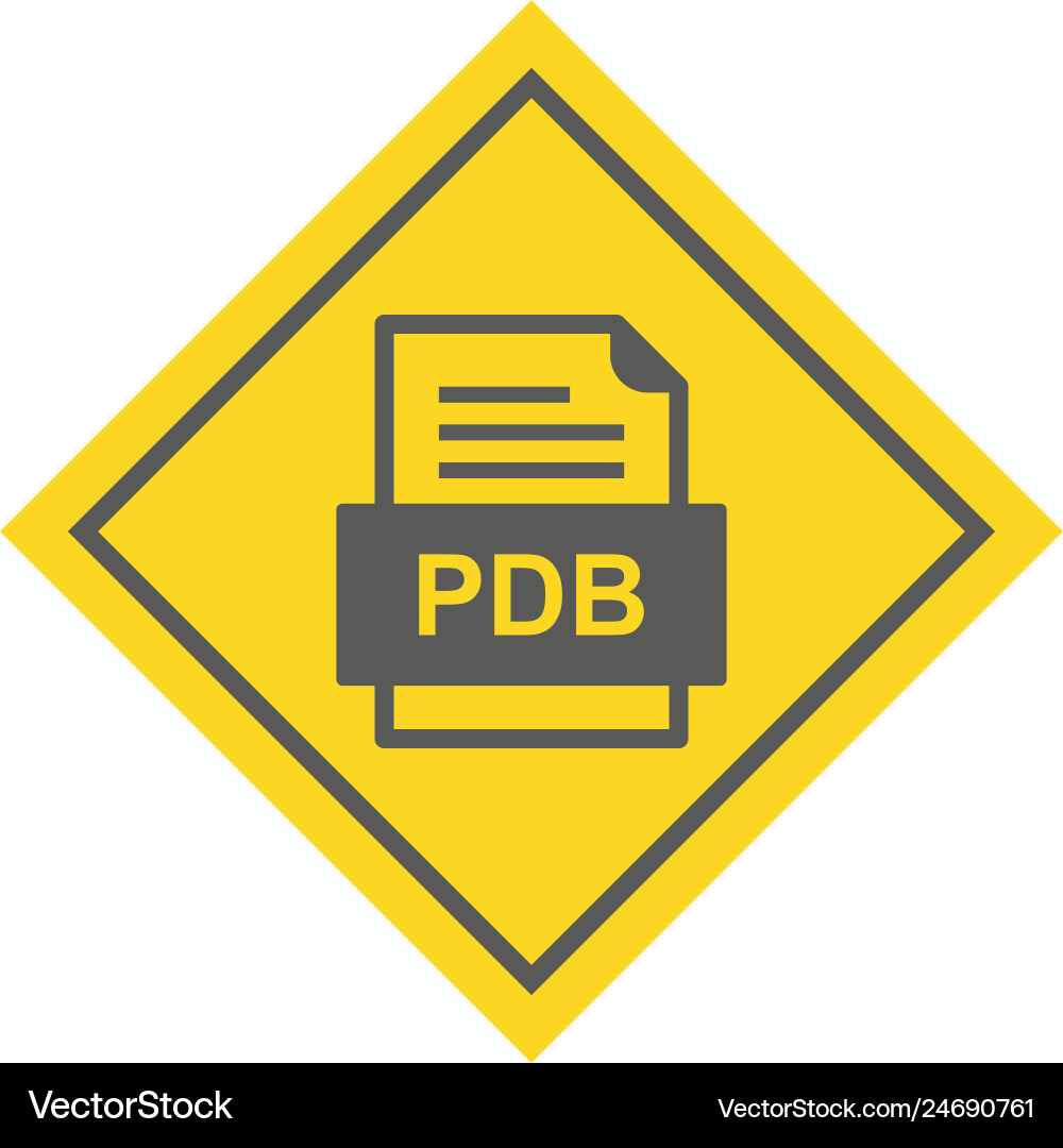 Pdb file document icon vector image