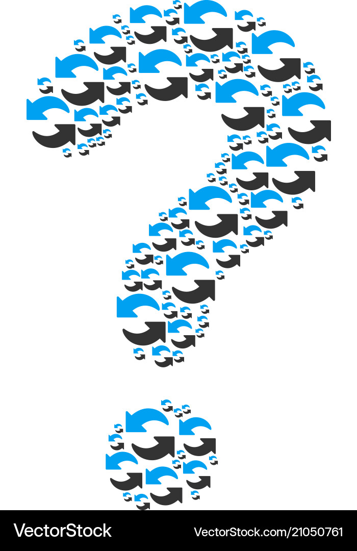 Question mark shape of refresh icons vector image