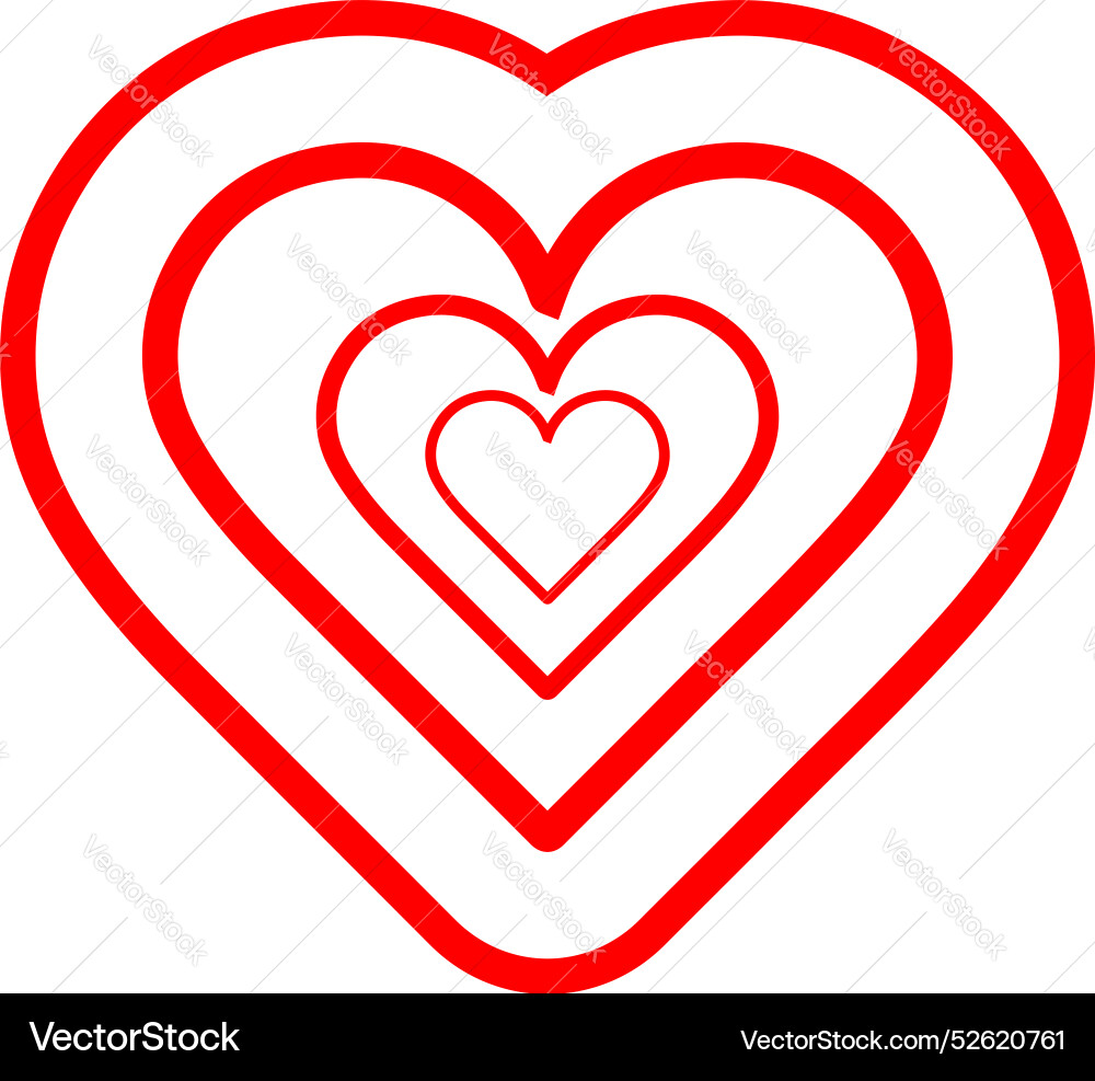 Red heart Royalty Free Vector Image - VectorStock