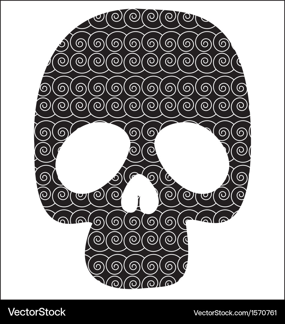 Scull with graphic pattern vector image