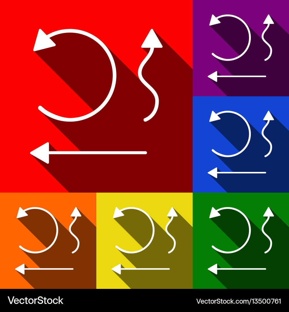 Simple set to interface arrows Simple set to interface arrows Vector Image