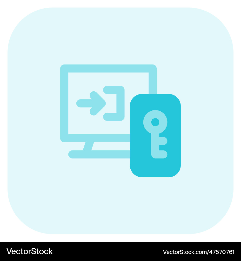 Two factor authentication for system security vector image