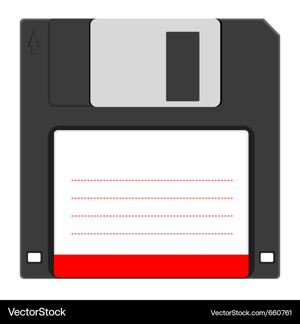 Vintage Floppy Disk - Computer Data Storage vector image