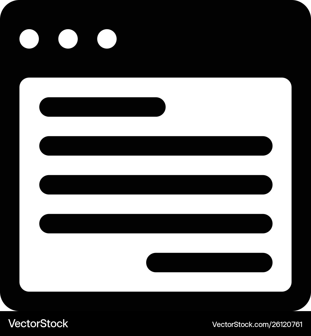 Web page interface vector image
