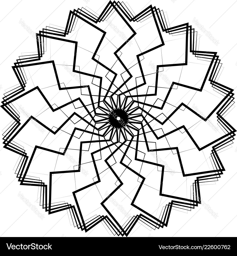 Abstract circular spiral twirl element isolated Abstract circular spiral twirl element isolated vector image