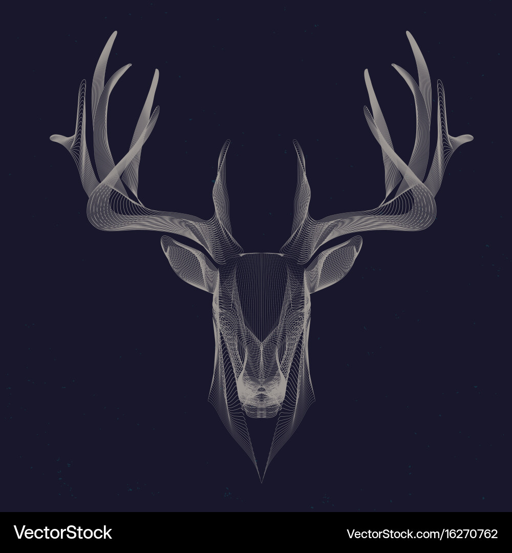 Abstract Deer Particle Invert vector image