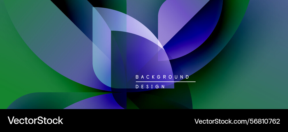 Abstract design features overlapping shapes Vector Image