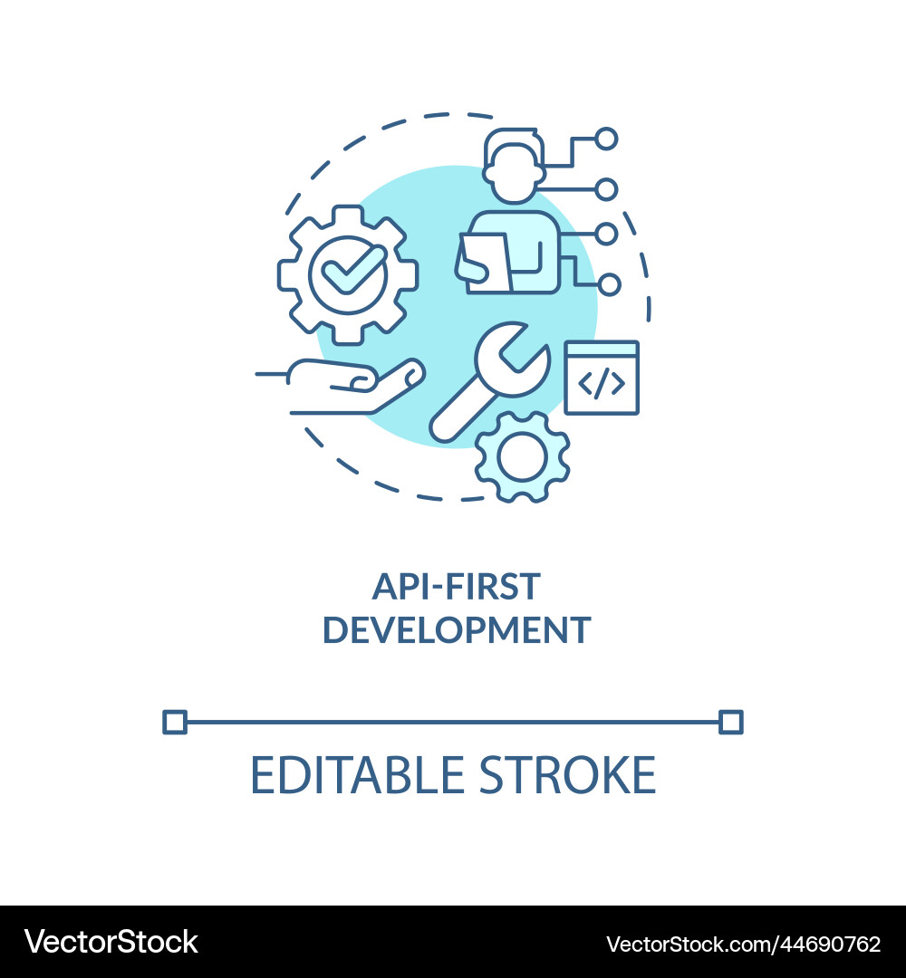 API First Development Icon vector image