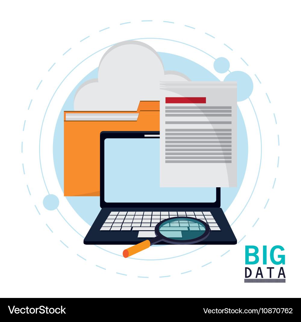 Big data center base and web hosting icon set Vector Image
