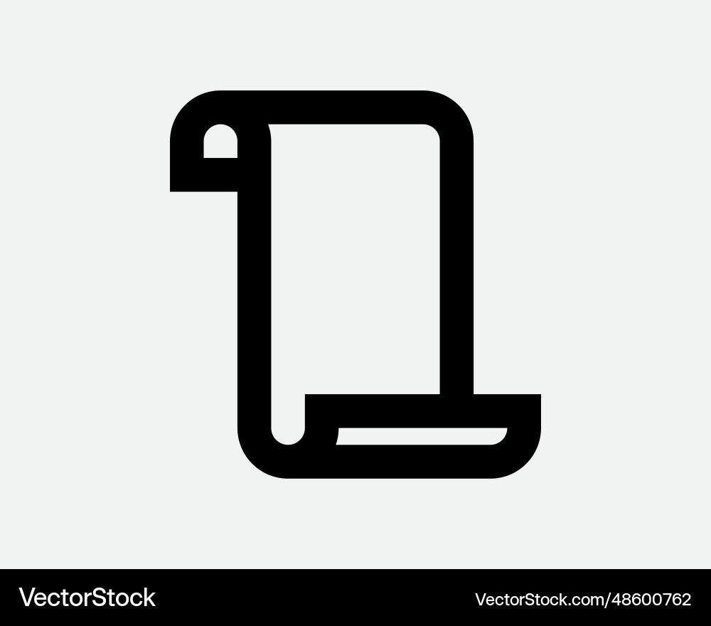 Document scroll icon paper file certificate text Document scroll icon paper file certificate text vector image