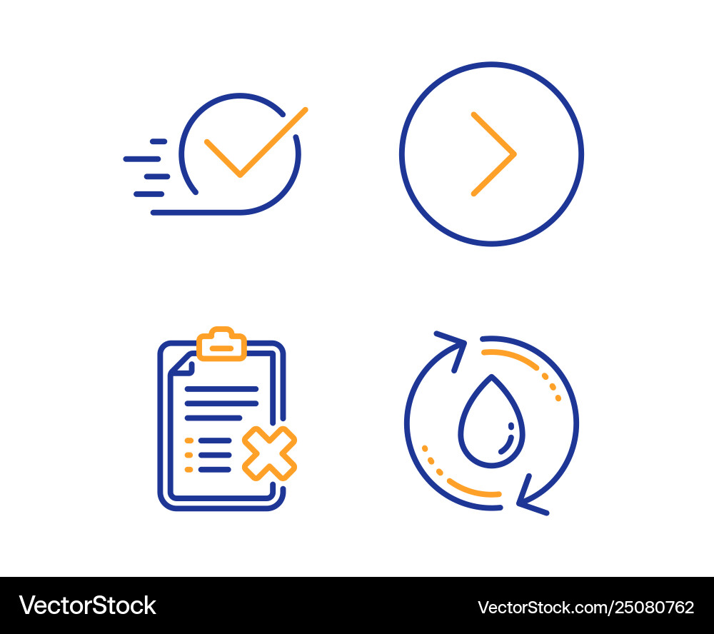Forward checkbox and reject checklist icons set Forward checkbox and reject checklist icons set vector image