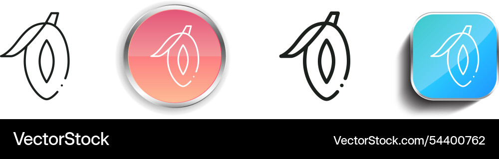 Gandaria icon thin linear regular and button vector image