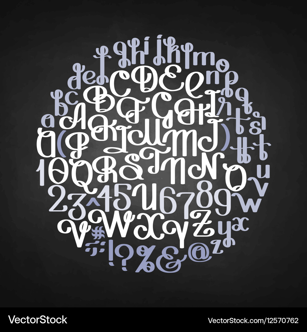 Handwritten calligraphic script Vector Image