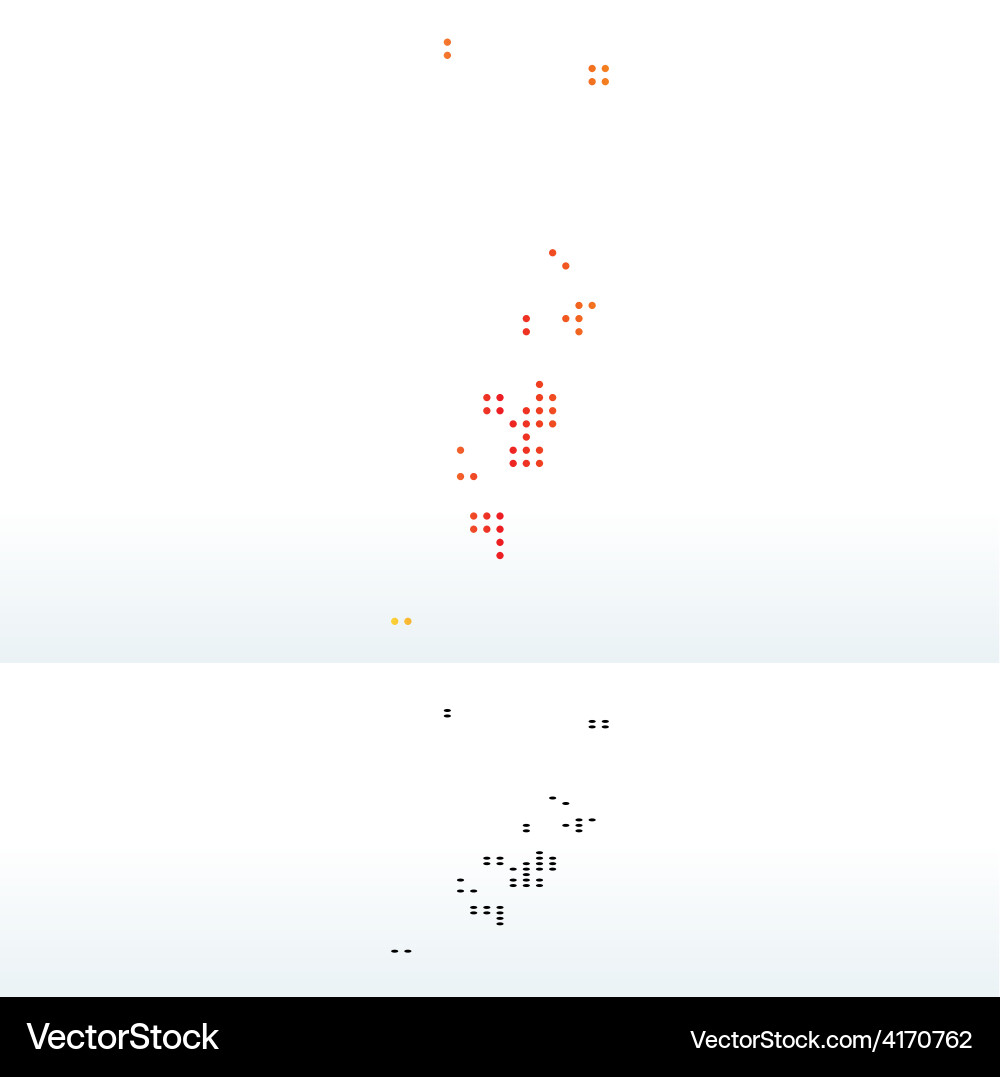 Map of kingdom tonga with dot pattern Vector Image