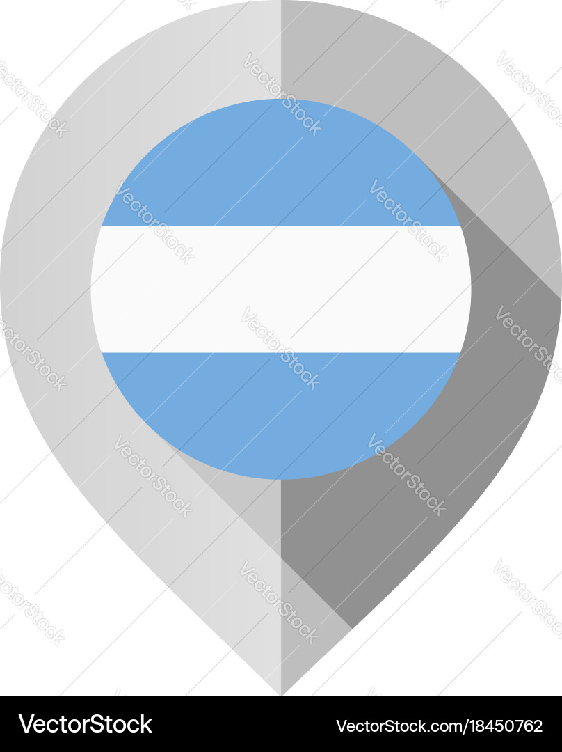 Marker with flag for map vector image