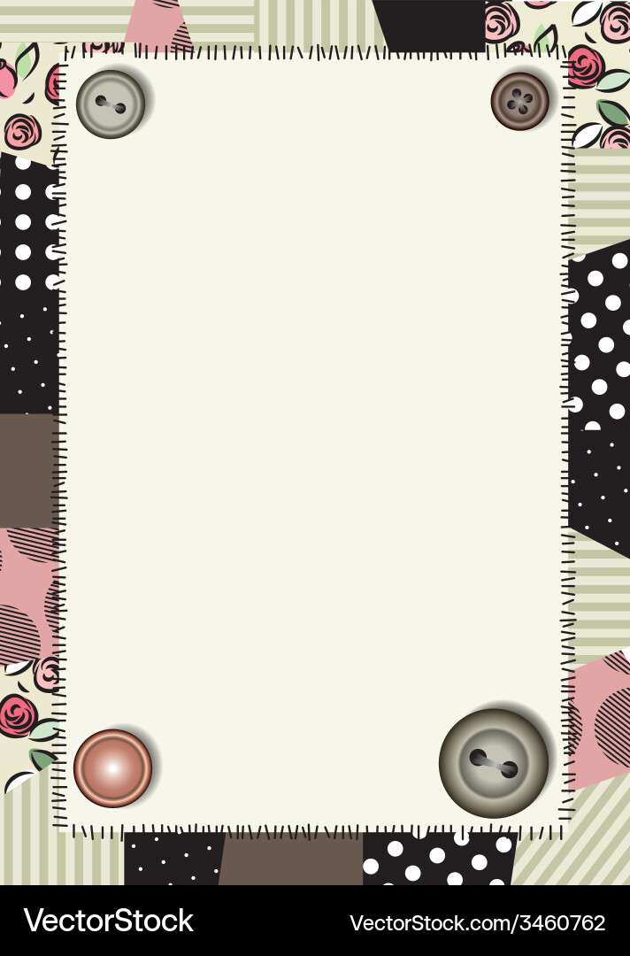 Patchwork Button Background vector image