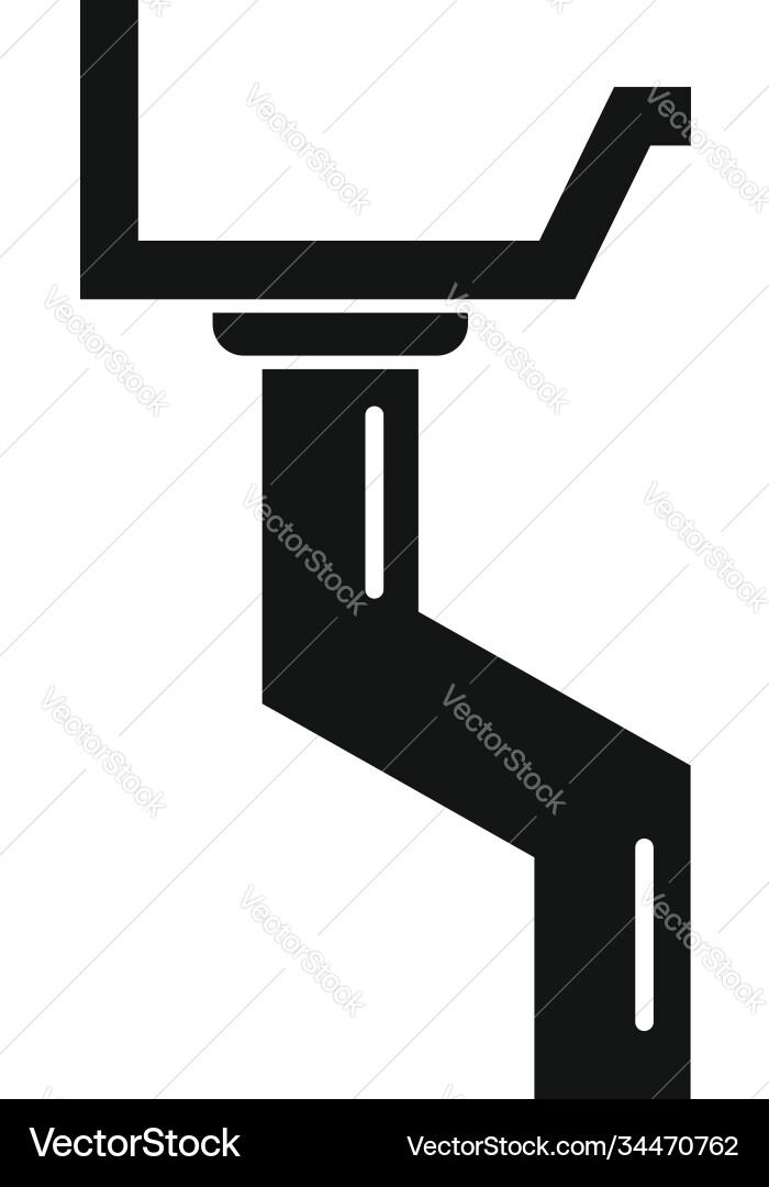 Rain gutter icon simple style Rain gutter icon simple style vector image