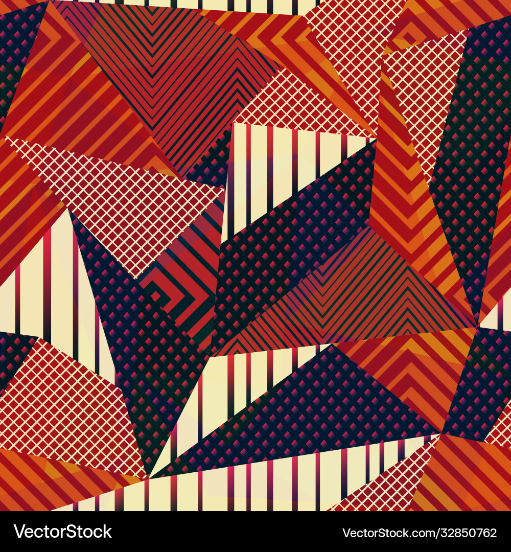 Retro triangle seamless pattern Retro triangle seamless pattern vector image