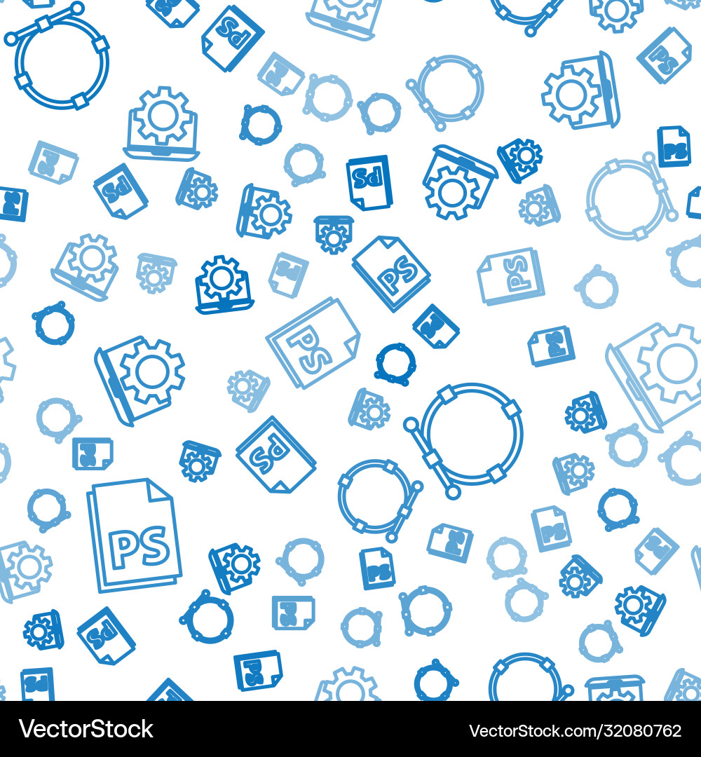 Set line ps file document circle with bezier Set line ps file document circle with bezier vector image
