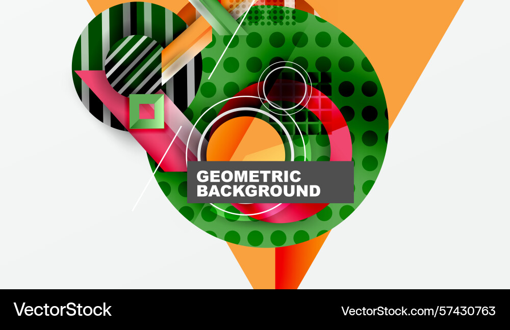 Abstract geometric design overlapping shapes Vector Image