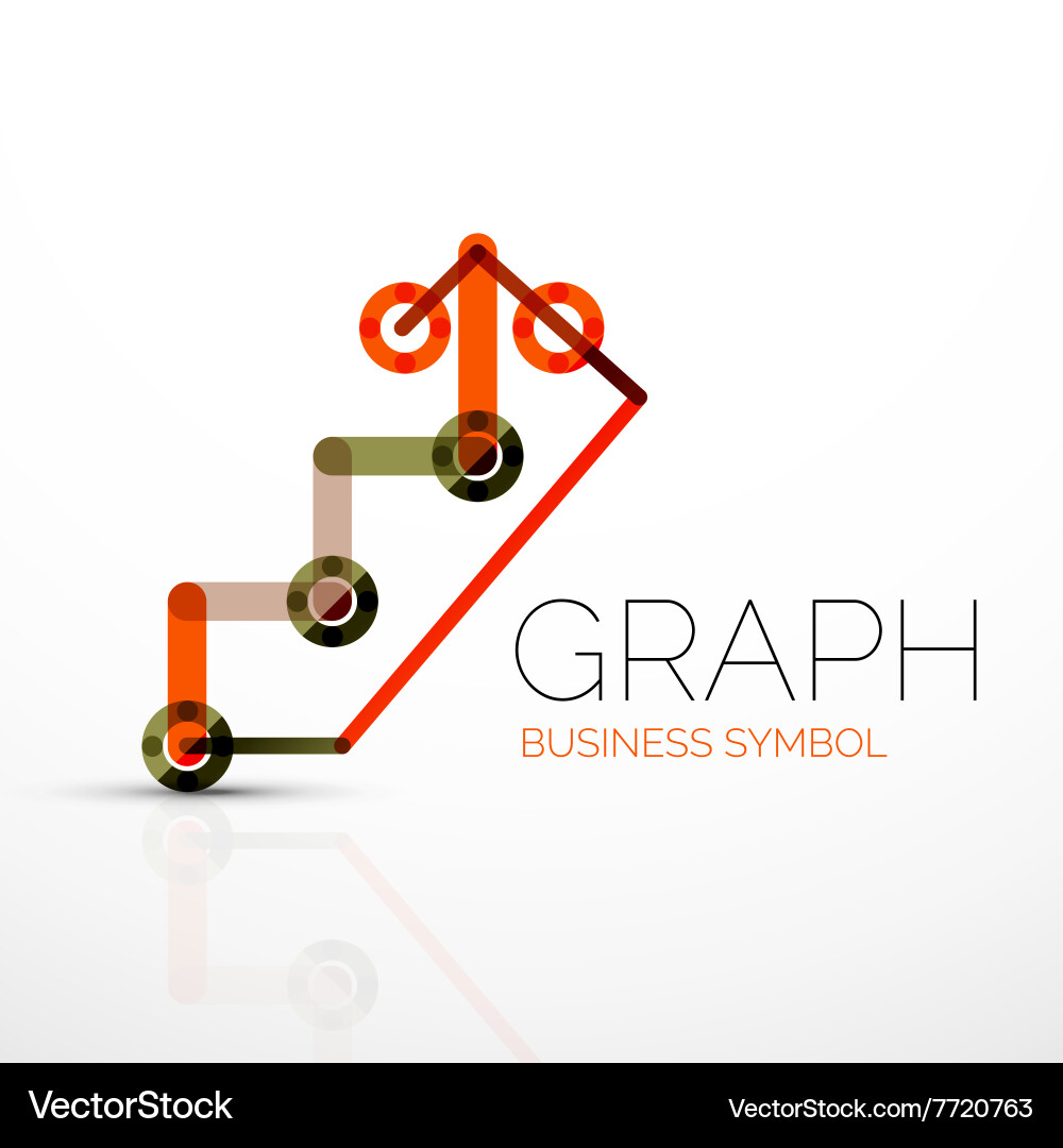 Abstract logo idea linear chart or graph Vector Image