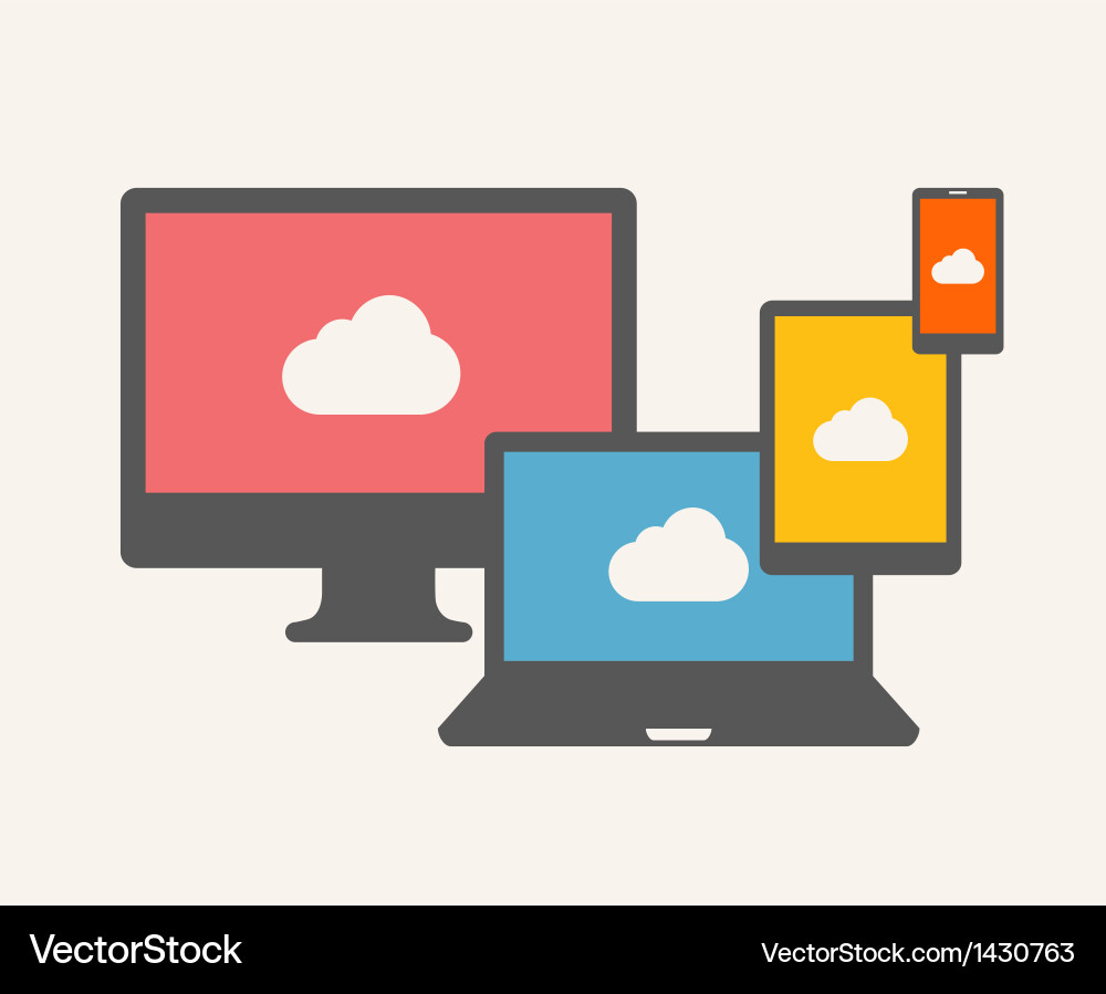 Cloud Computing Icons vector image