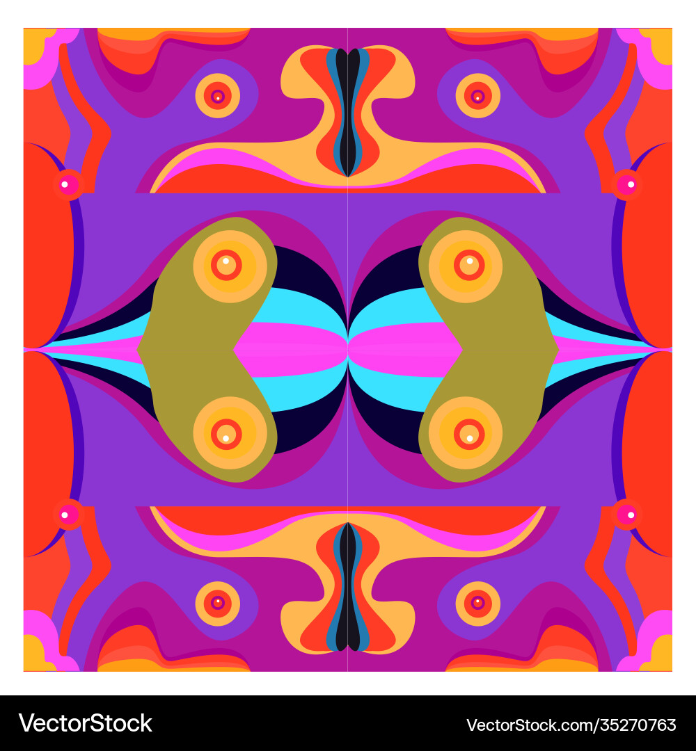Colorful geometric and curve background pattern vector image
