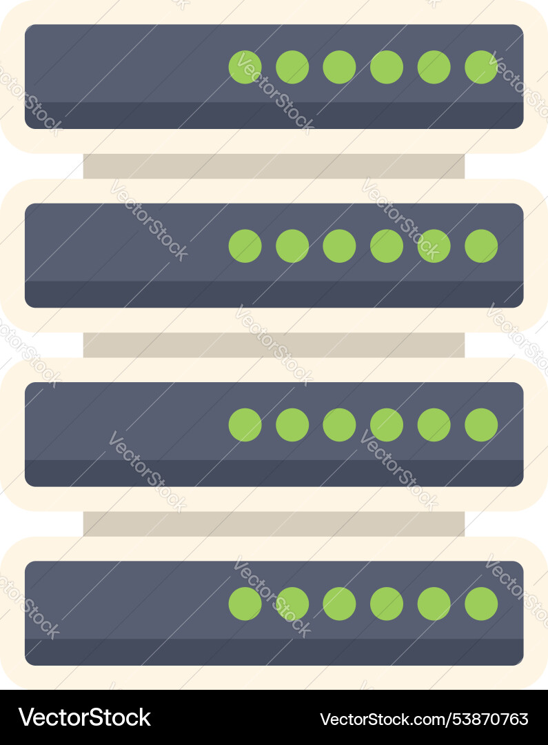 Database server is running and processing big data Database server is running and processing big data vector image