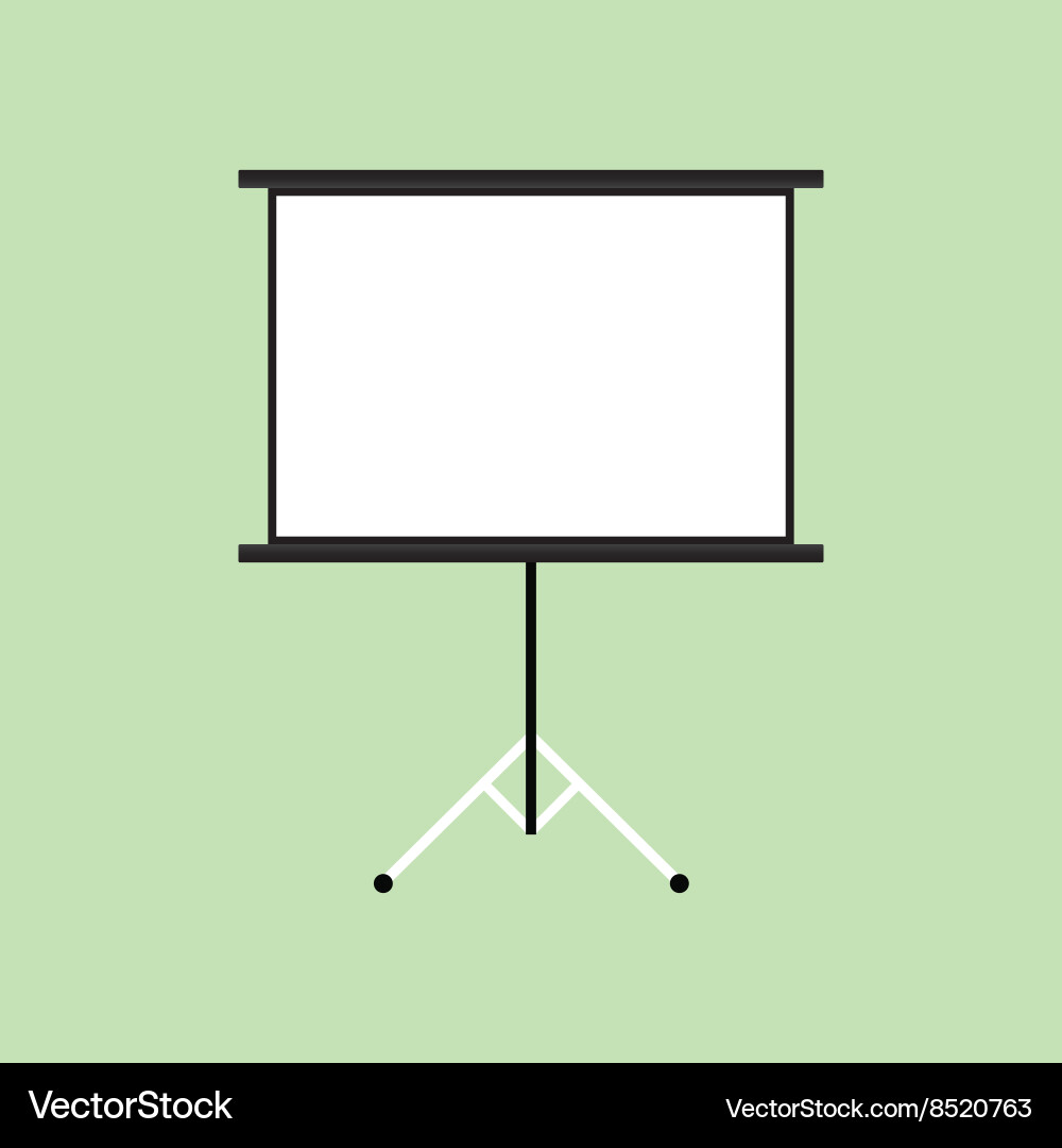 Presentation board isolated with green background Vector Image