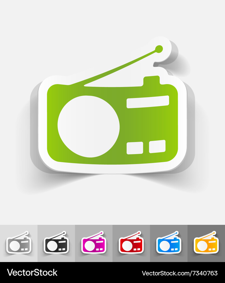Realistic design element radio vector image