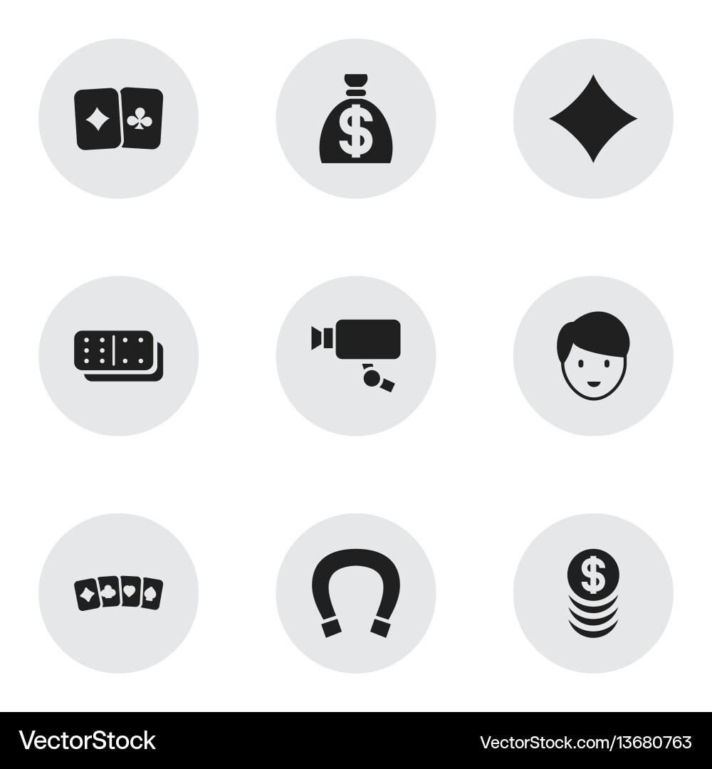 Set of 9 editable game icons includes symbols Set of 9 editable game icons includes symbols vector image