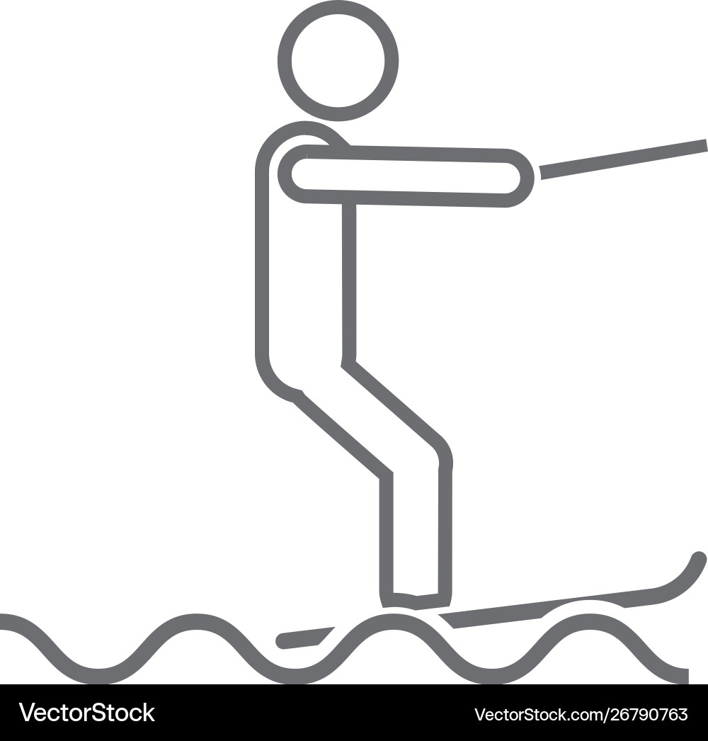 Surf sea icon simple element from map Surf sea icon simple element from map Vector Image