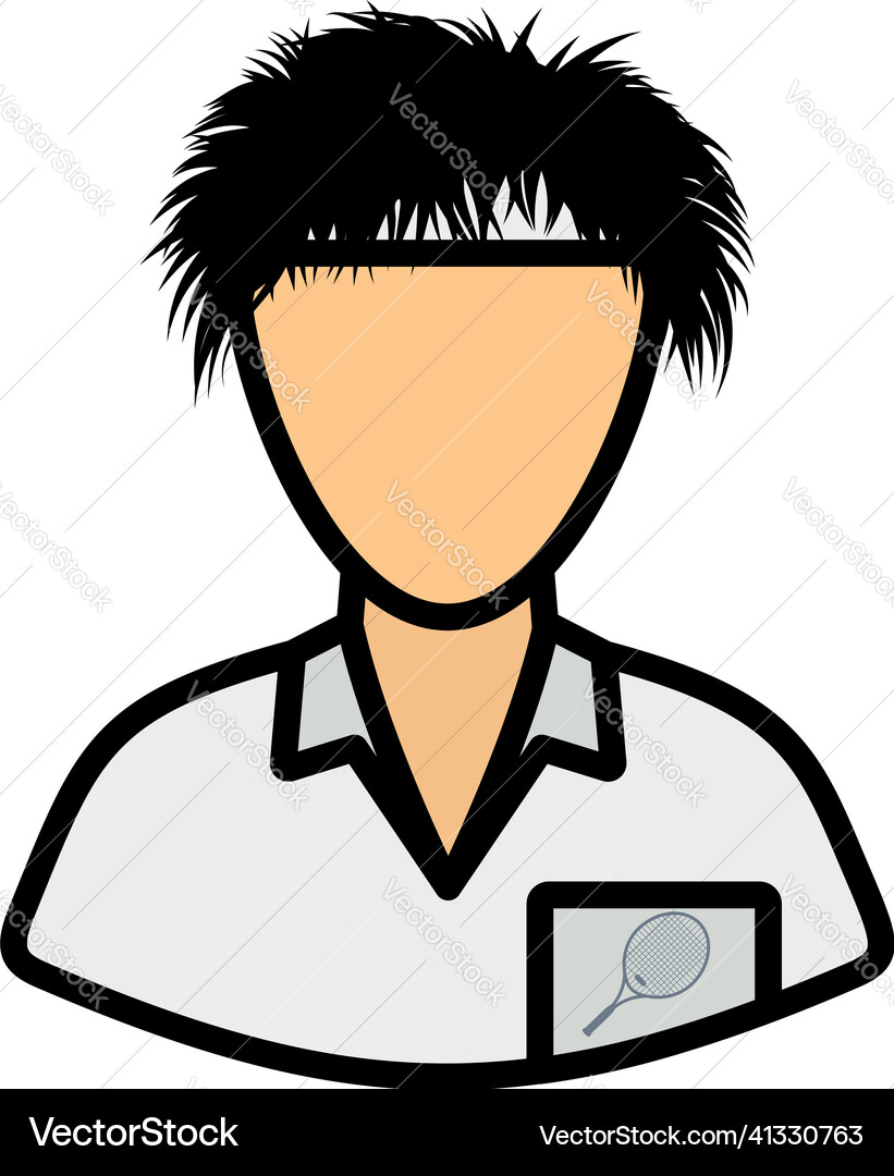 Tennis man athlete head icon Tennis man athlete head icon vector image