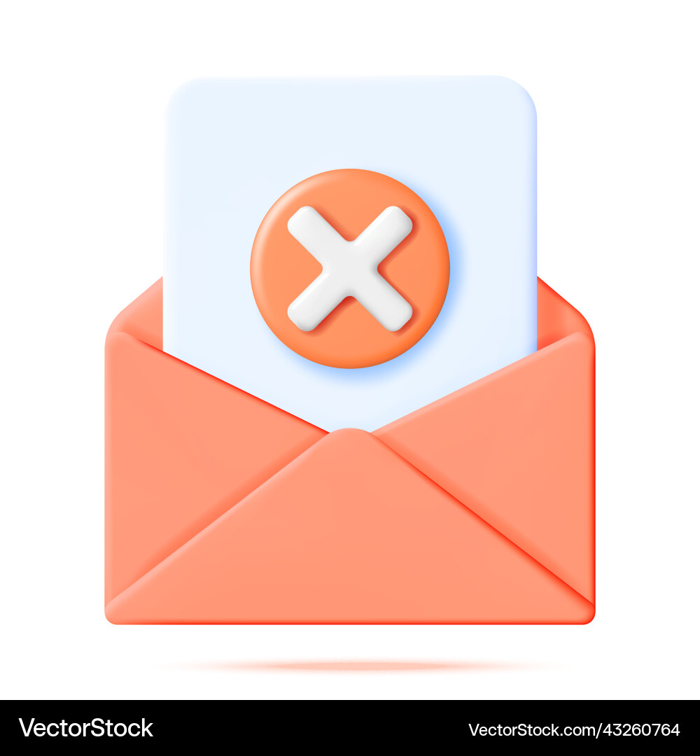 3d paper envelope and blank with red cross 3d paper envelope and blank with red cross Vector Image