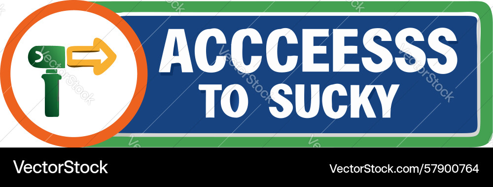 Access sign directional wayfinding icon Vector Image