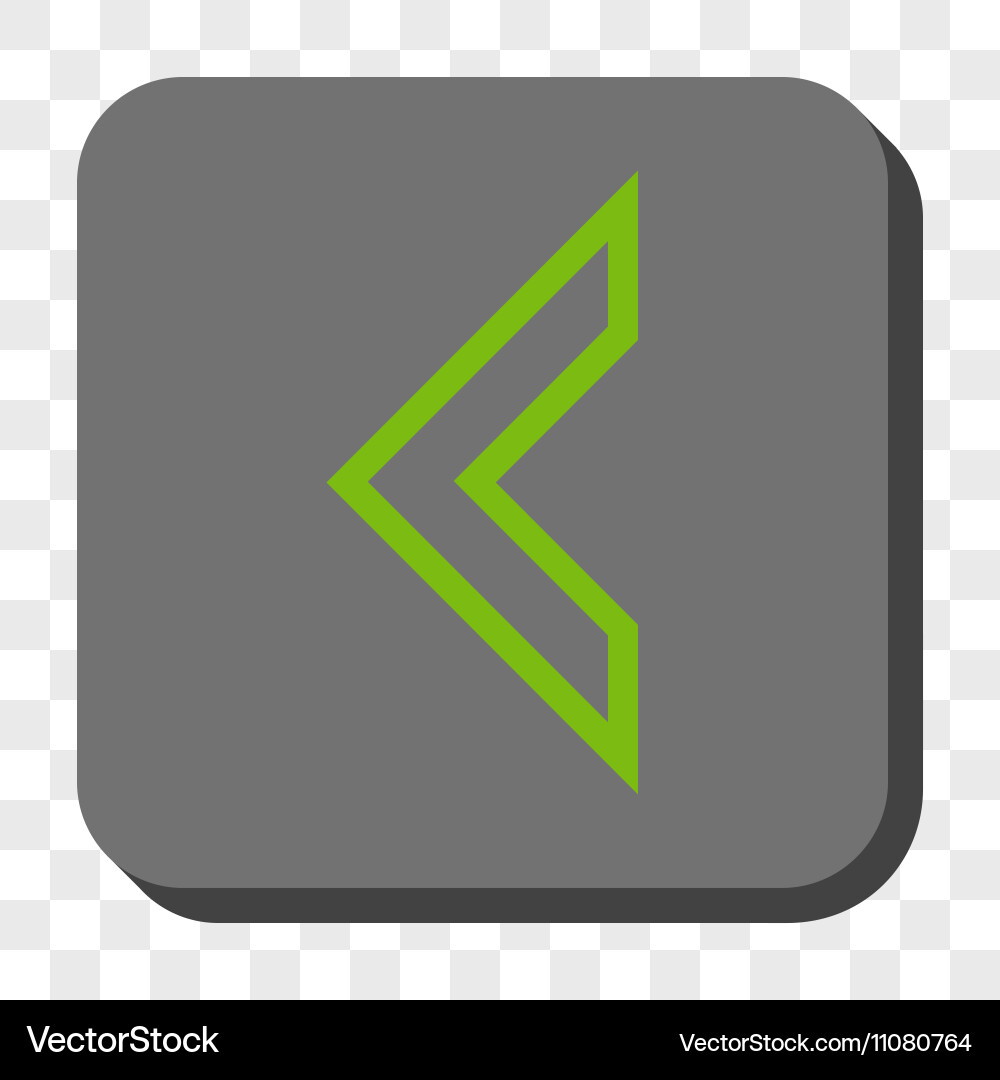 Arrowhead left rounded square button vector image