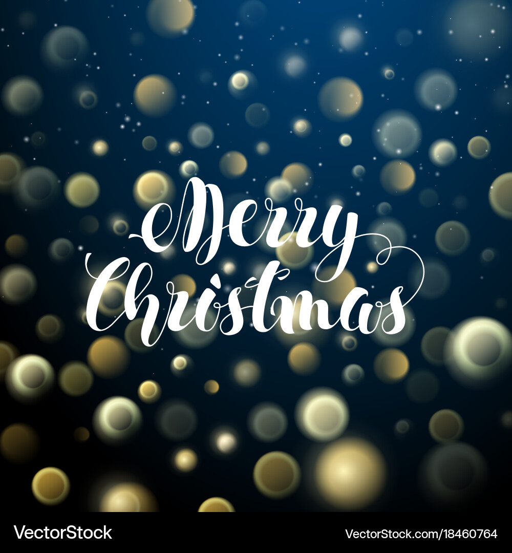 Blue sparkling background with shiny bokeh happy Vector Image