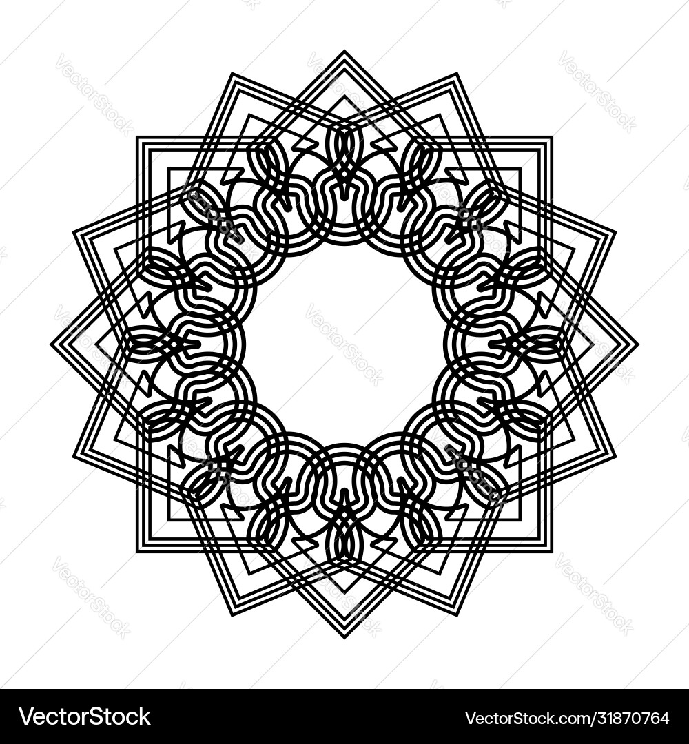 Design monochrome decorative snowflake element Design monochrome decorative snowflake element vector image
