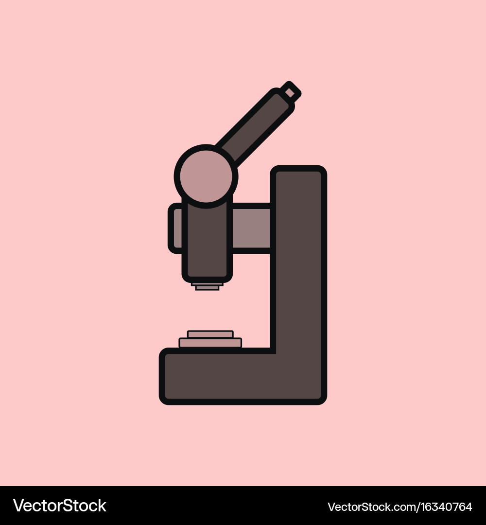 Flat icon design collection laboratory microscope Vector Image