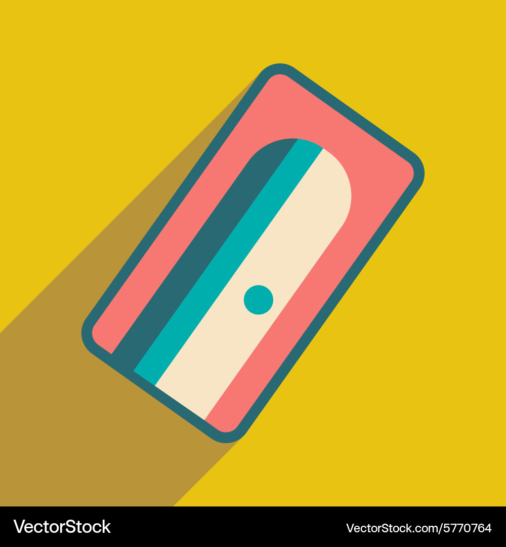 Flat with shadow icon and mobile application vector image