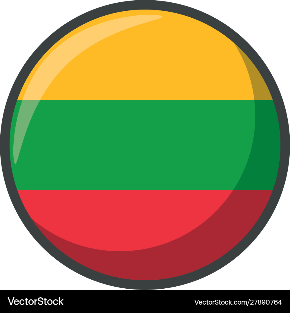 Isolated lithuania flag icon block design vector image
