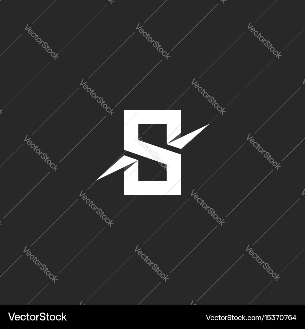 Origami S Logo - Paper & Style Vector Image