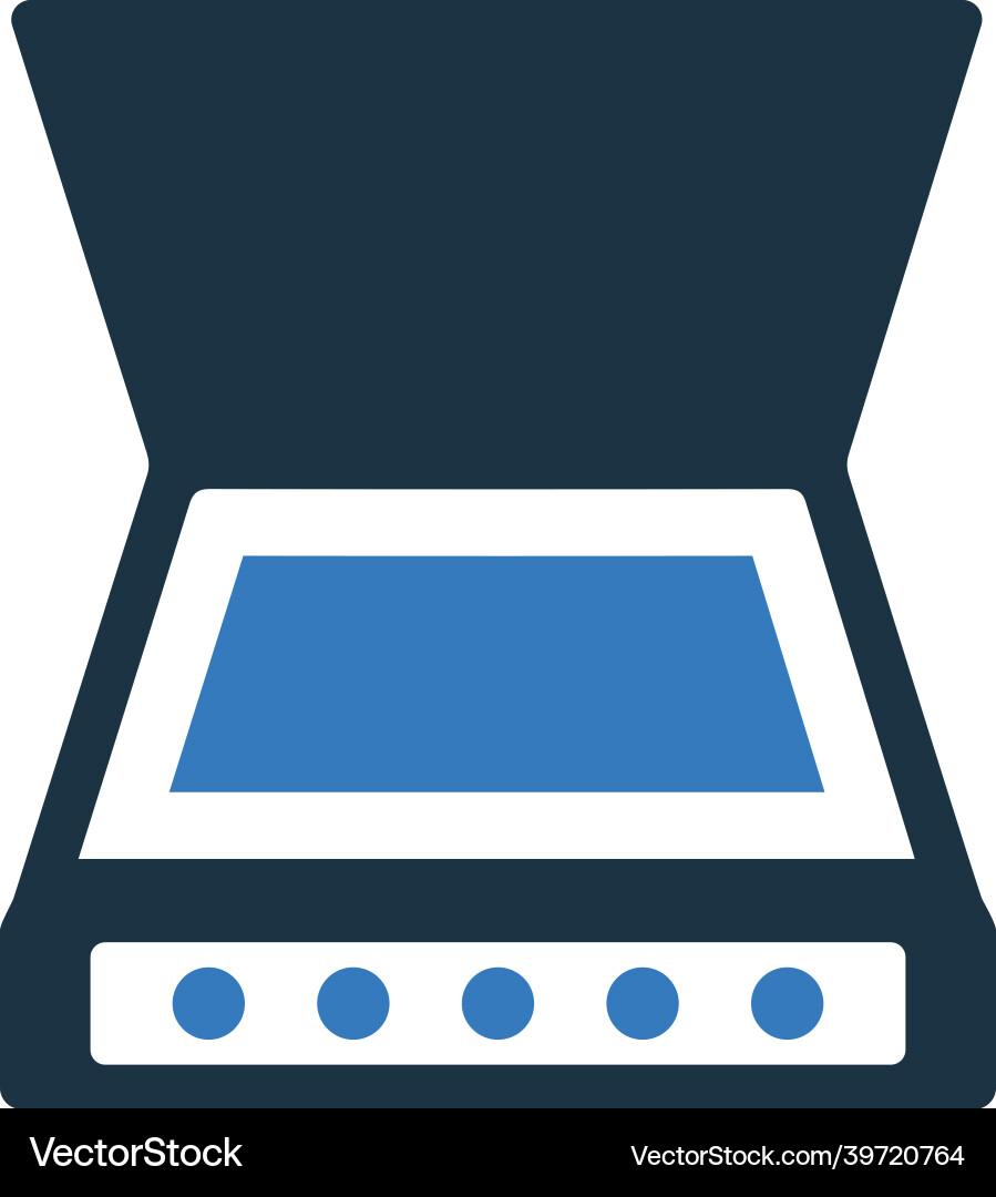 Scan scanner icon simple editable design isolated Vector Image