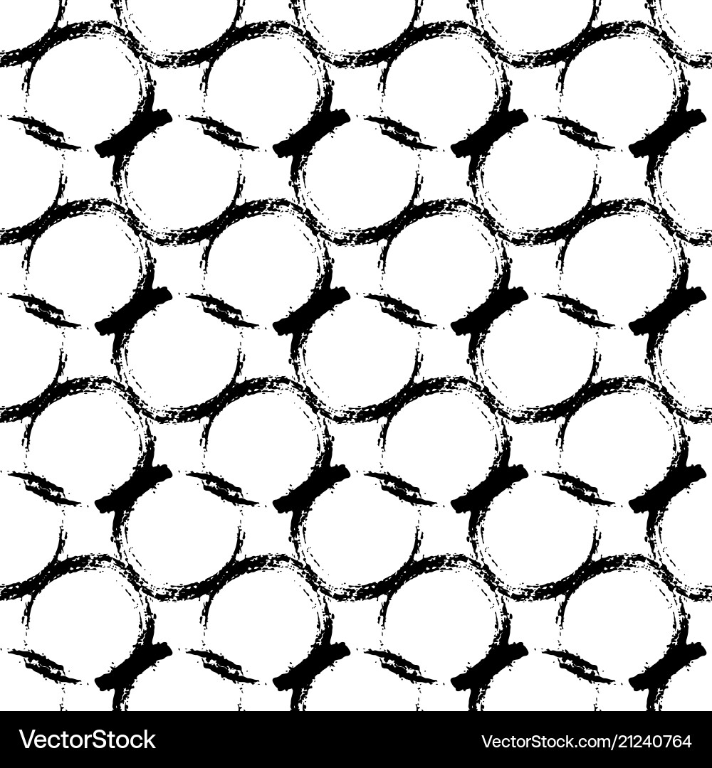 Seamless pattern with brush circle Seamless pattern with brush circle vector image