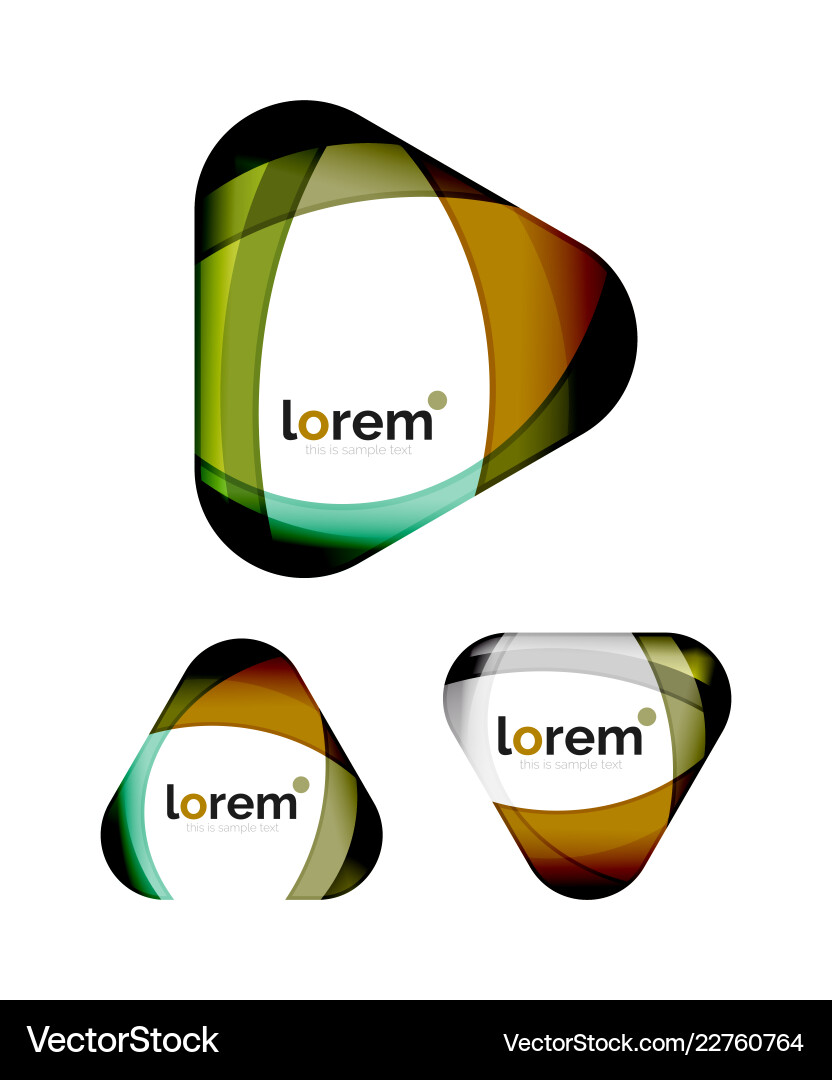 Set aus geometrischer Form Konvergenz Logo Design Set aus geometrischer Form Konvergenz Logo Design vektorbild