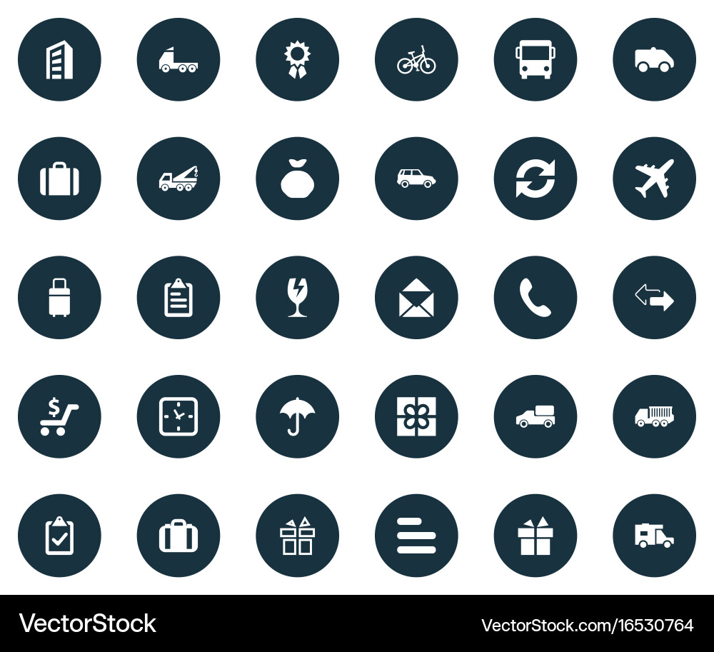 Set of simple handing icons vector image