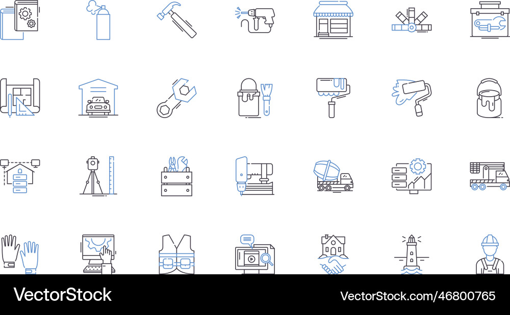 Assembler Line Icons Sammlung binäre Register Assembler Line Icons Sammlung binäre Register vektorbild