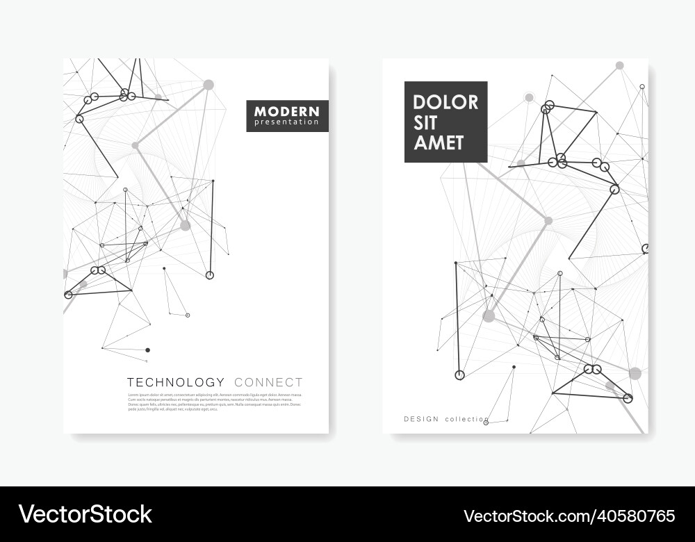 Connection in abstract style on white background Vector Image